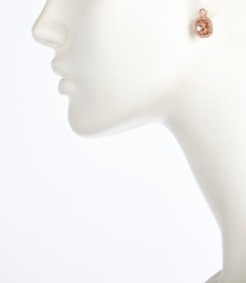 Rose gold gemstone stud earrings